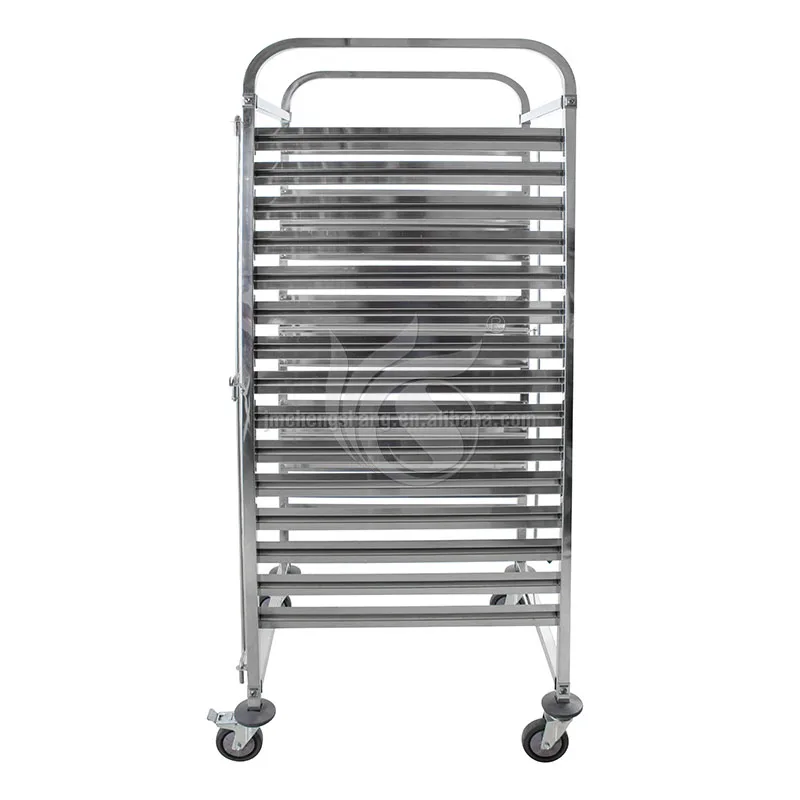 Commercial Hotel Restaurant Stainless Steel Disassemble Bellman Luggage Trolley Cart Hotel Restaurant Mobile Food Cart