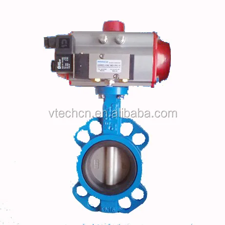 high quality Pneumatic oil butterfly valve with stainless disc