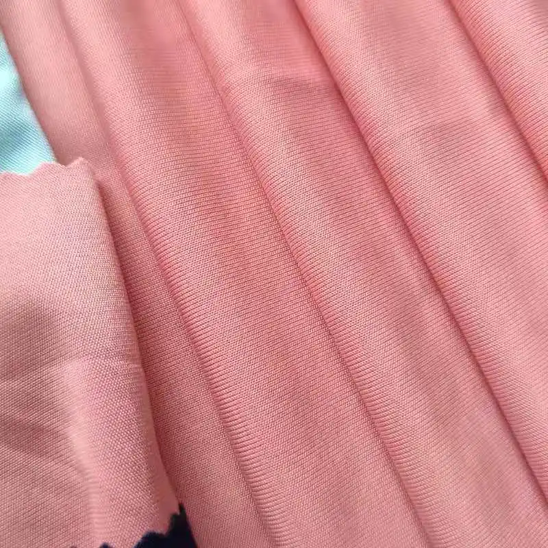
Shaoxing keqiao textile supplier 93% polyester 7%spandex FDY pain dye fabric for garment 