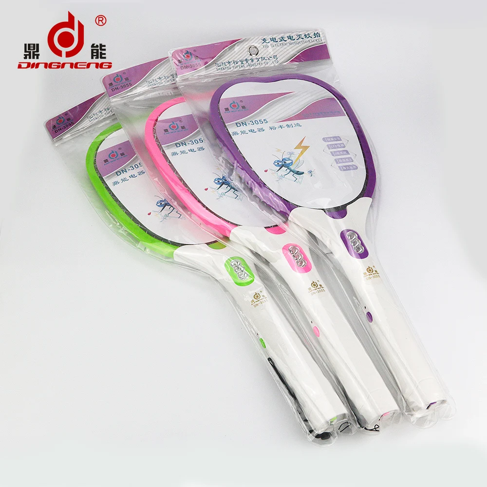 110V rechargeable pest control chemicals,mosquito swatter with LED,mosquito racket