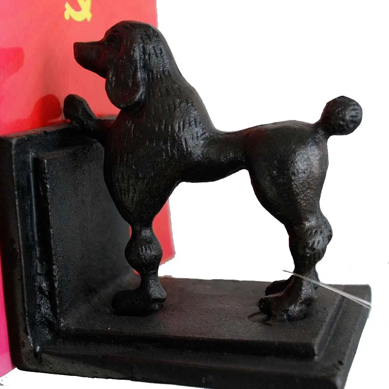 Factory cast iron dog bookends for home decor