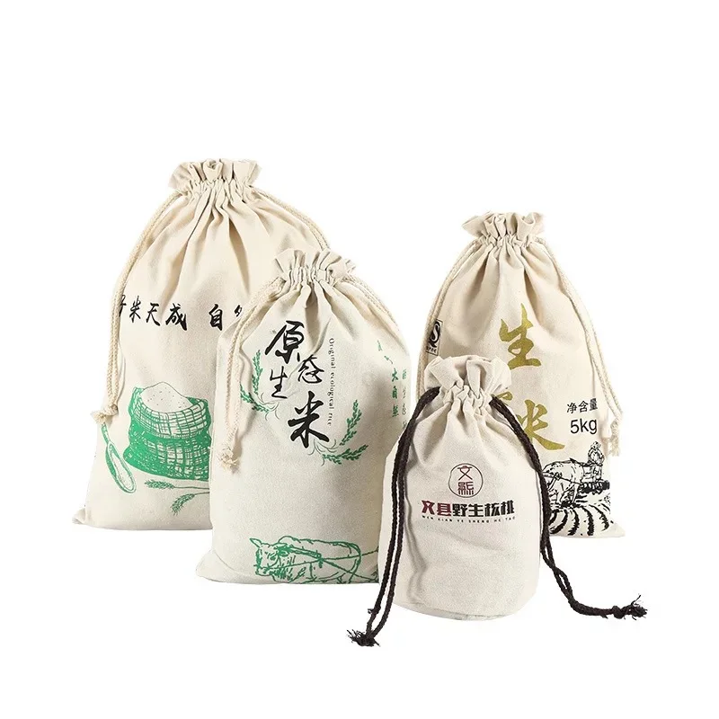 
Factory price eco friendly recycle cotton drawstring muslin bread bag with promotion 