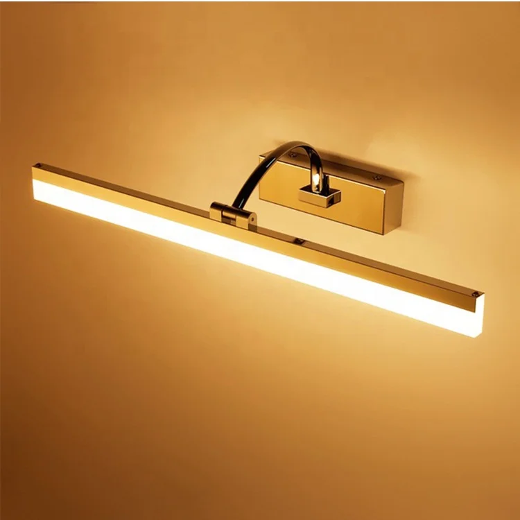 
Modern Style 60cm LED Adjustable Mirror Stainless Steel Acrylic Hotel Bathroom Wall Light Lamp 