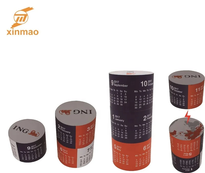2019 Custom 3 PCS Magnetic 360 Round Calendar Magic Cube