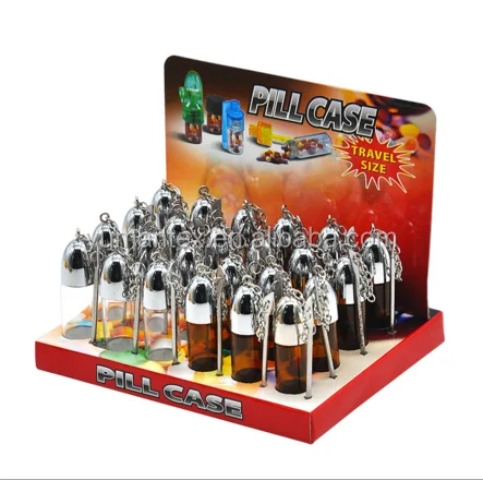 2.5ml 6ml  Glass Pill bottle storage case Rocket Snuff Snorter Dispenser Bullet Snuff Sniffer With Metal Spoon.Color Random