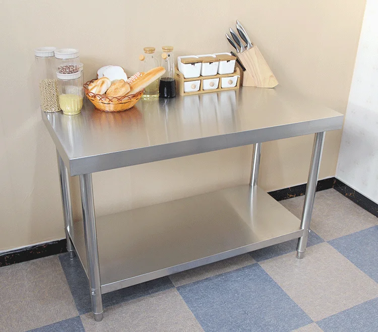 Restaurant Portable Stainless Steel Work Table with Under Shelf