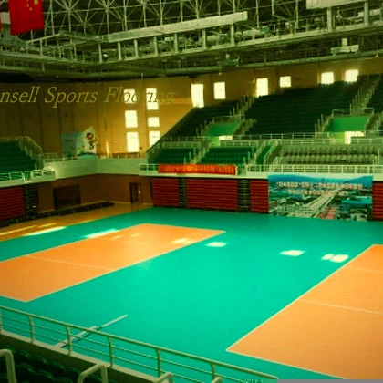 Portable Vinyl pvc plastic and rubber sports court floor for Indoor Tennis and Volleyball Sports Court
