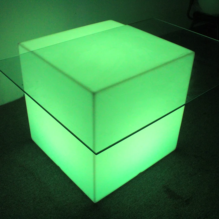 Decoration Waterproof Plastic Lighting Home Stool Small Led Cube With Remote
