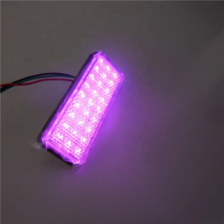 Универсальный прямоугольный цветной/синий/красный/желтый/зеленый отражатель со светодиодным задним фонарем для мотоциклов, электромобилей, велосипедов, скутеров