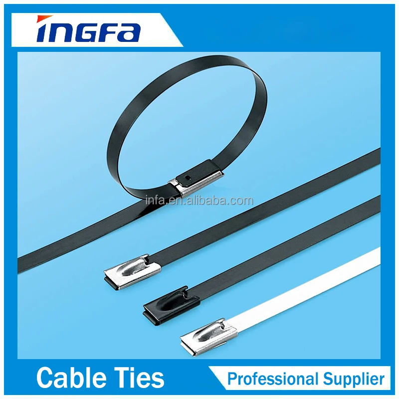 Factory Price Full PVC Coated SS Cable Ties with Head 4.6MM 7.9MM Series