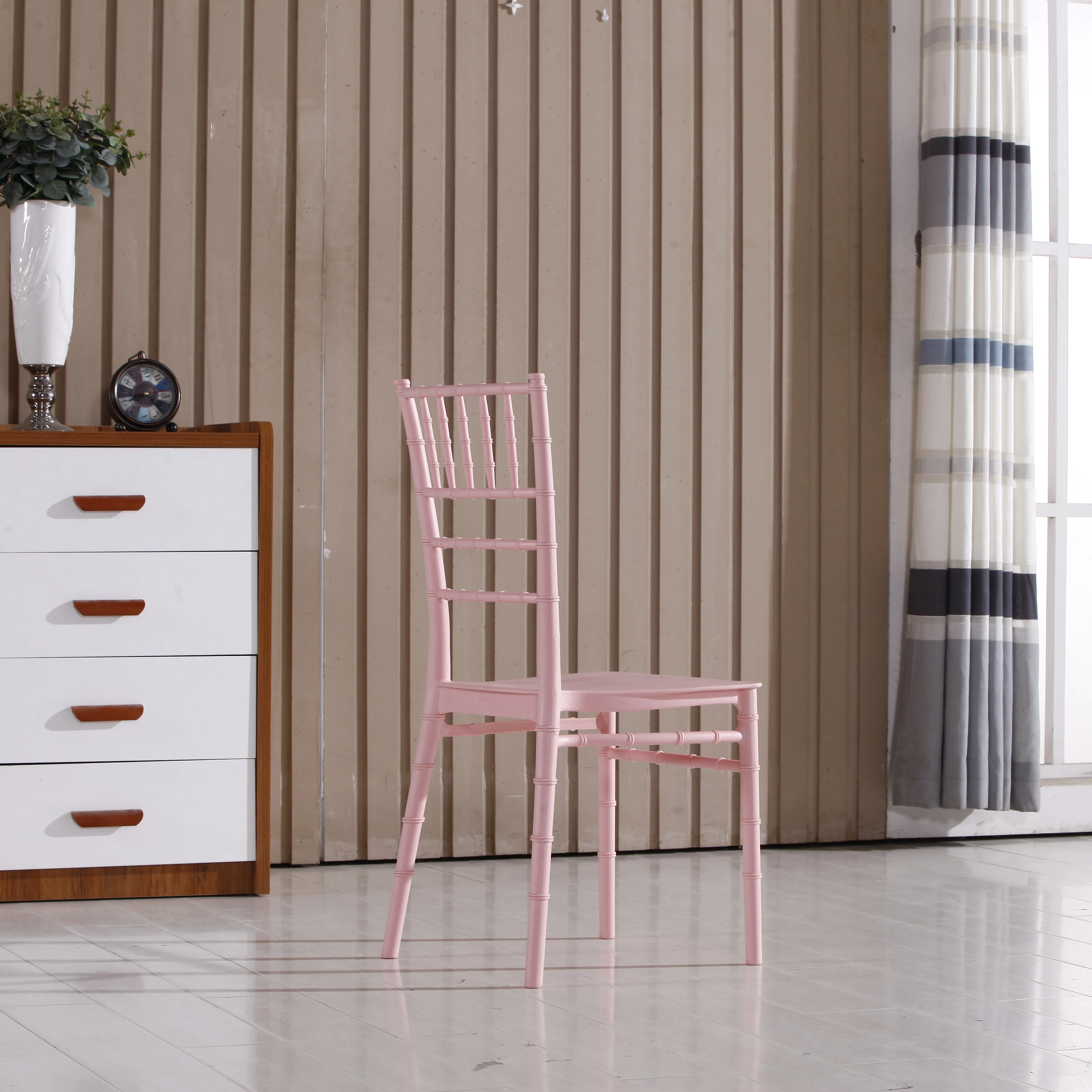 
Nordic Wedding Bamboo Chair Household Plastic Dining Chair Recreational Backrest Table Hotel Conference Chair 