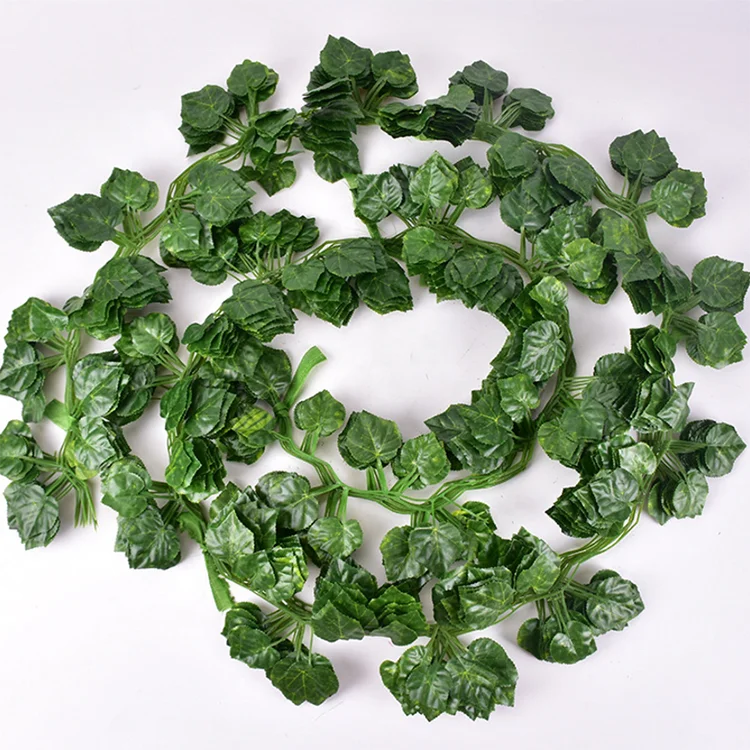 Wholesale Hanging Artificial Leaves Decorative Vines Fake ivy Vines for Outdoor Decoration