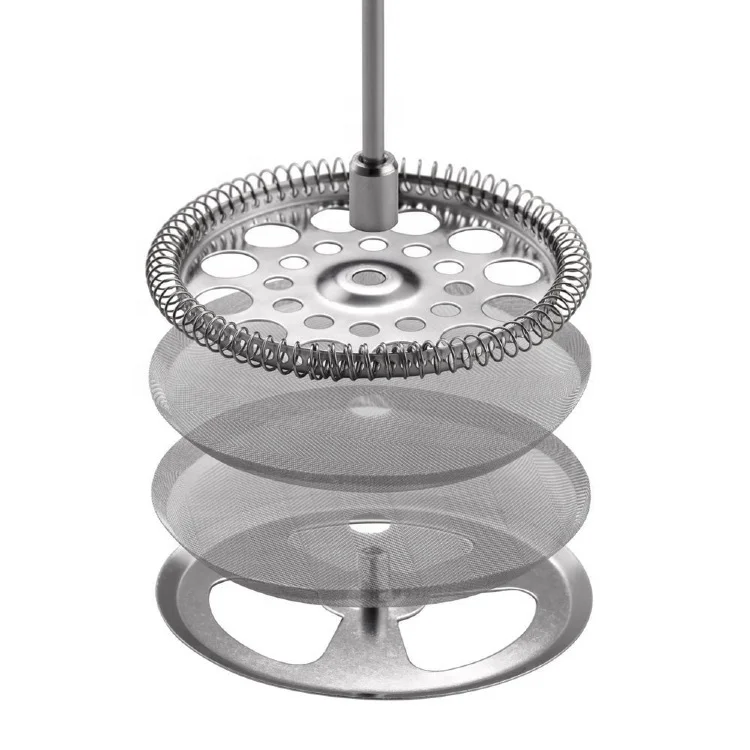 Small Stainless Steel French Press 3 cups (4 oz each) Coffee Plunger Press Pot Best Tea Brewer Maker Quality Cafetiere