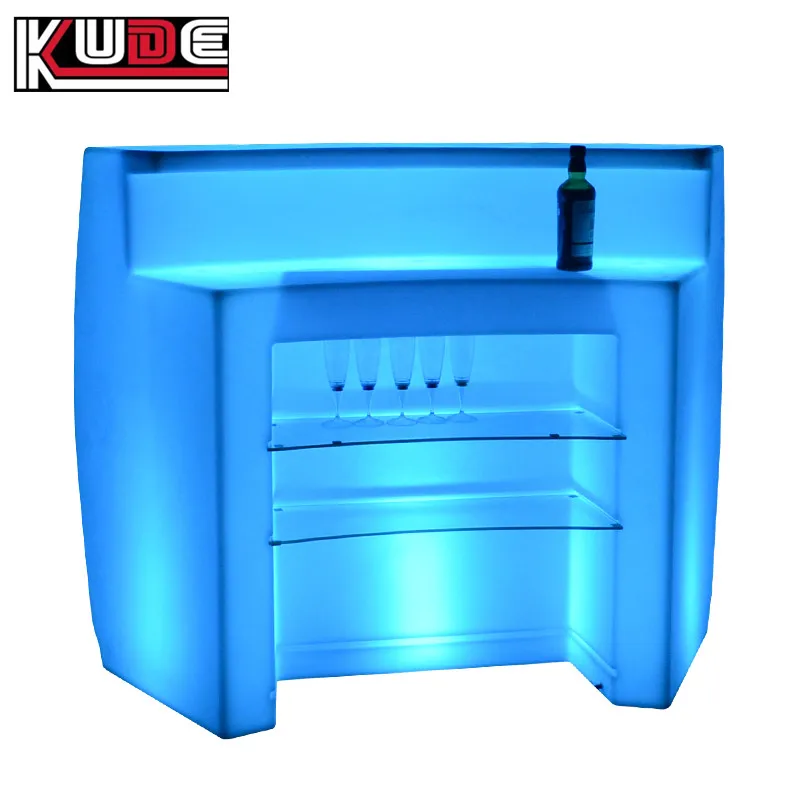 LED glowing portable bar counter plastic lighting outdoor bar