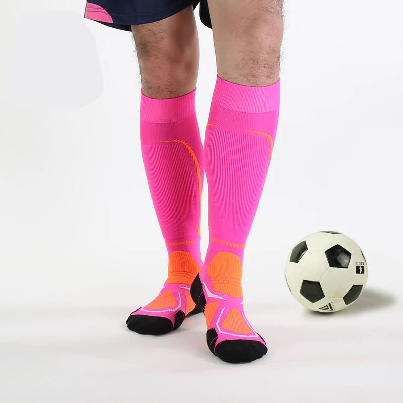 wholesale custom mature high quality knee high anti-slip professional football socks