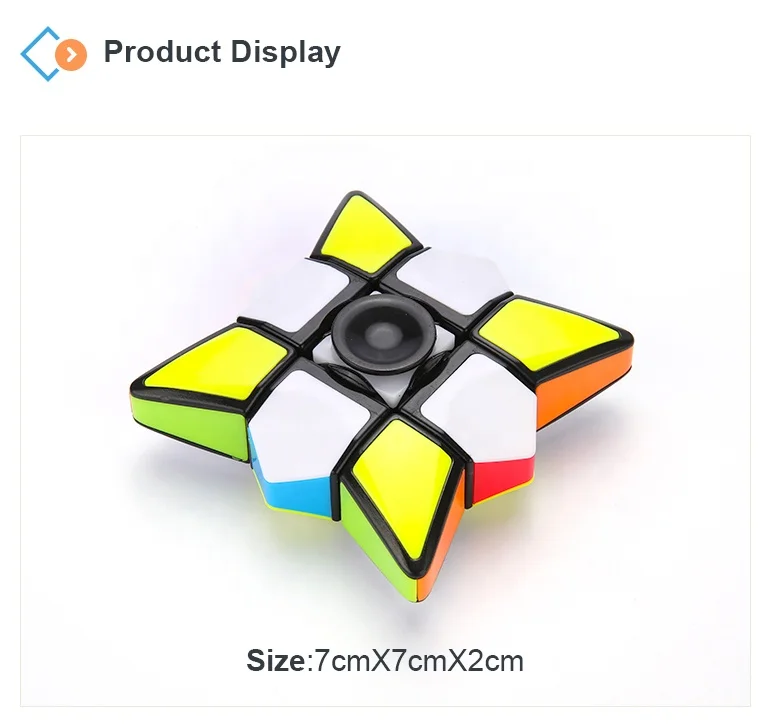 7x7x1.5cm high speed spinner cube for anti stress game