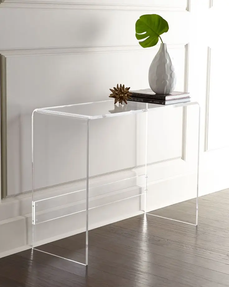 WHOLESALE Luxury Acrylic U Shaped clear Home & Hotel Console Table Hall Table