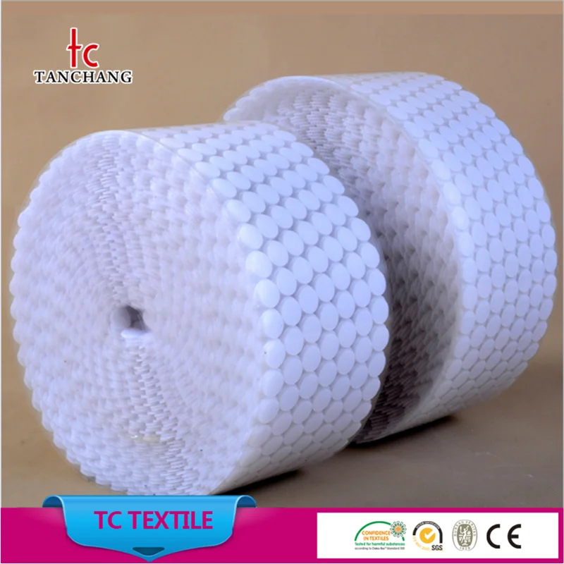 factory wholesale self adhesive round shape hook loop dots magic tape  fastener tape TCMST01-15