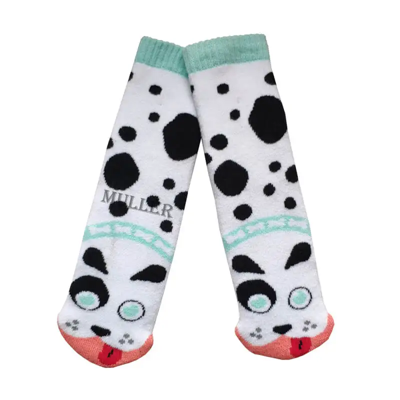 Novelty Baby Boy Non Slip Socks Athletic Crew Grip Socks Warm and Confortable Skid Covered Socks with Cute Dogs Pattern