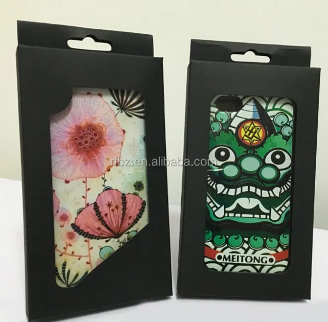 custom charge paper package with pvc window general phone case paper package box Recycle C1S Material Boxes For USB Car Charger