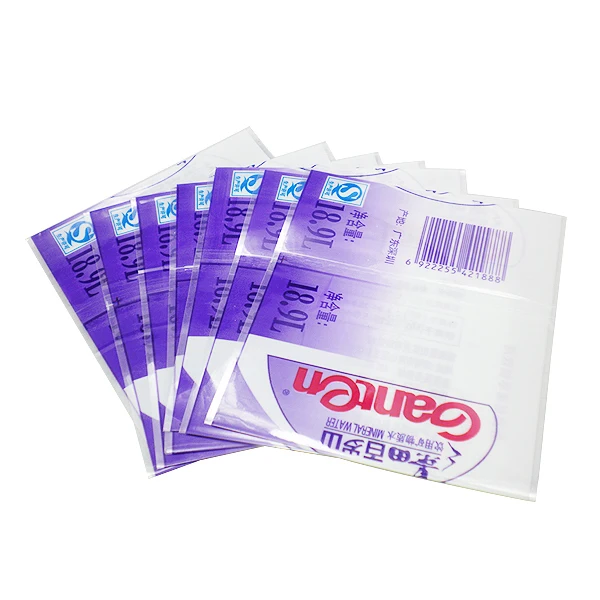 PVC heat shrink sleeve label for 5 Gallon bottle neck