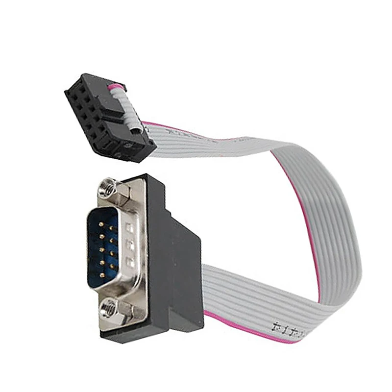 30cm 28 awg db9 rs232 to 10 pin ribbon cable