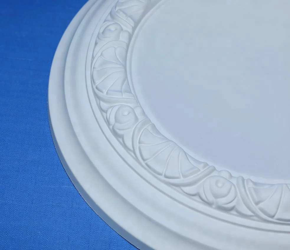 PU easy install lamp base decorative Ceiling Medallion for interior deco