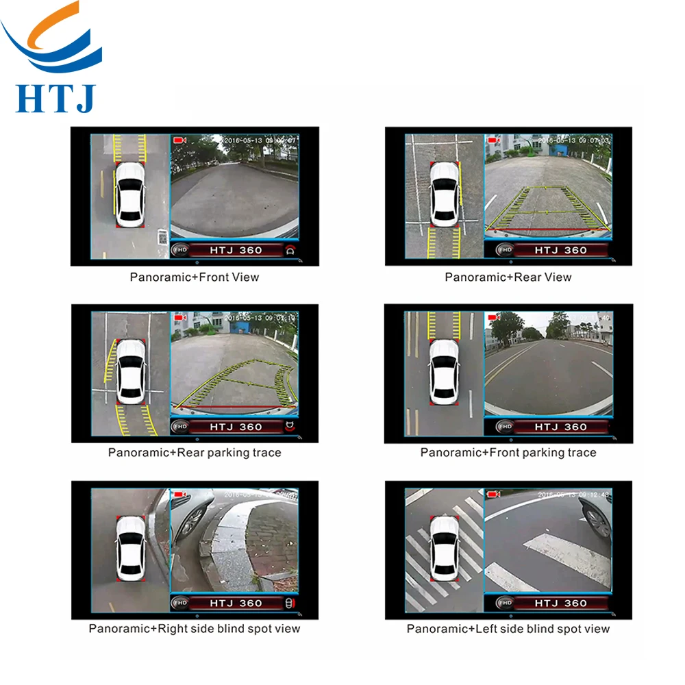 4 каналов мониторинга 360 градусов Surround View камеры системы