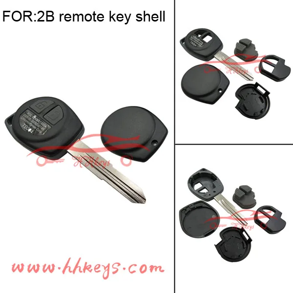 Plastic car key blank for Suzuki Swift remote control key without inner part
