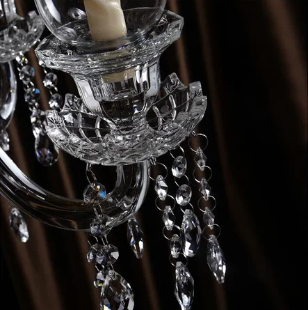 5 arms crystal candelabra for wedding planning&design,tall crystal candle holder for table centerpiece