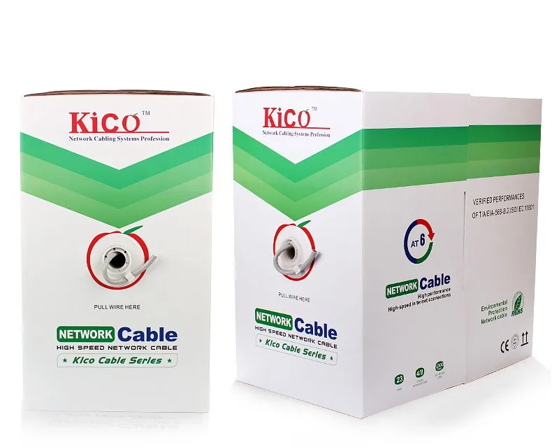 Kico 23AWG Bare Copper UTP Cat6a Network Cable Accept OEM
