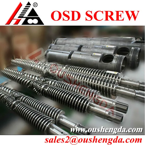 Конический двухшнековый и ствол для экструдера