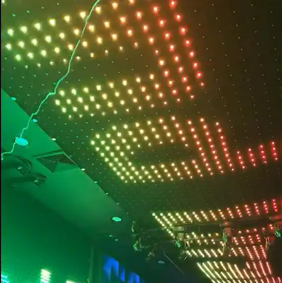 Indoor flexible led video curtain display for stage backdrop dj screen