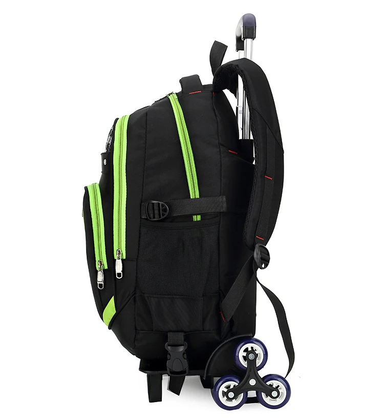 New Style Unique Children Hardshell Car School Backpack Bag With Detachable Trolley, Children 6 Wheels Trolley School Bag