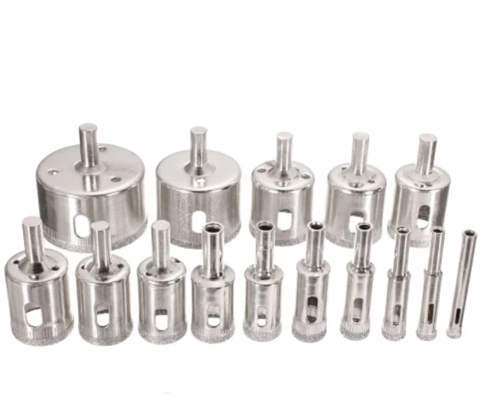 
15pcs/set 6mm-50mm Diamond Coated Hole Saw drill bit for glass 