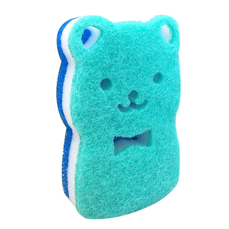 cute bear animal shape kitchen sponge