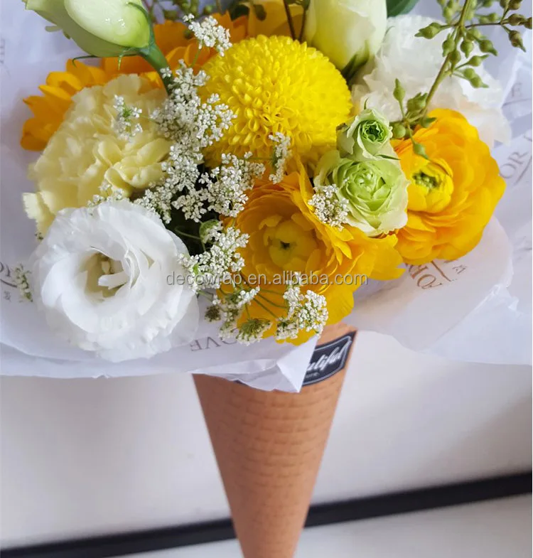 LONGSUN New arrival ice cream shape summer decor flower paper