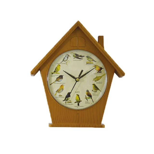 Creative house shape musical cuckoo plastic wall clock