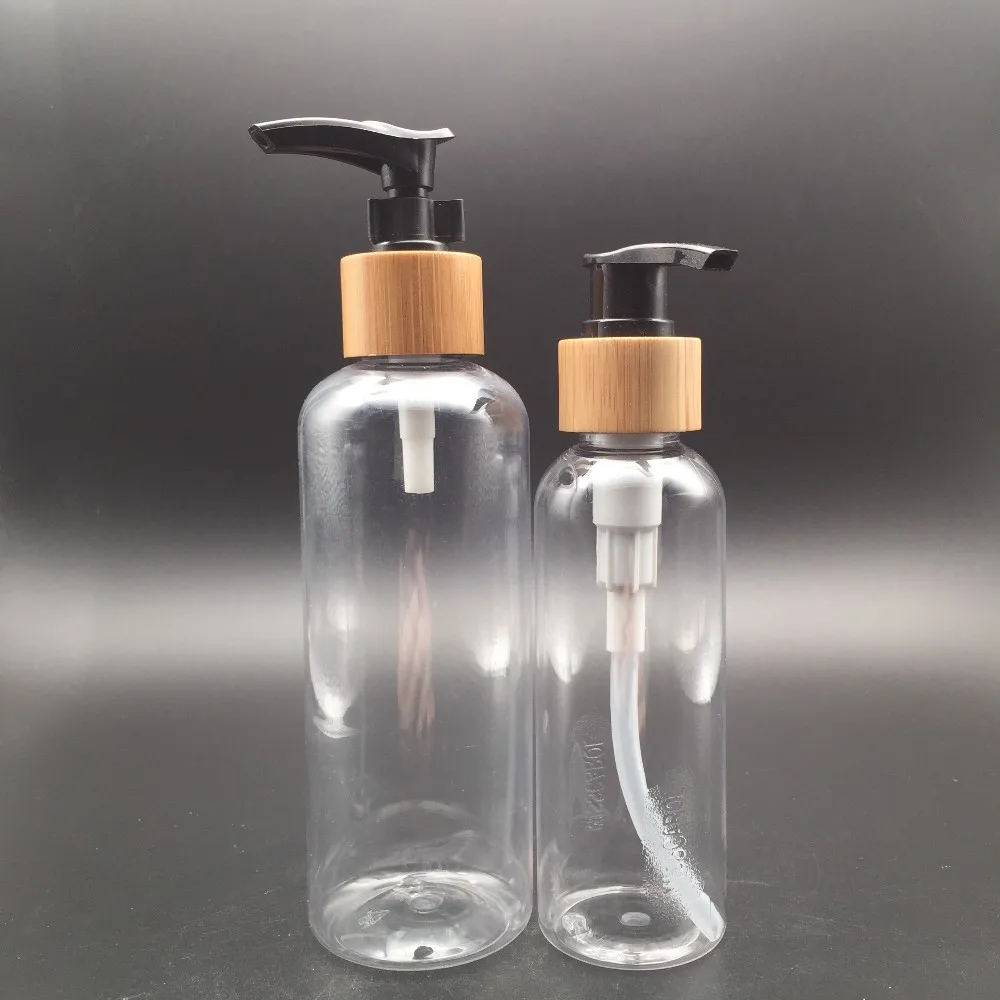 200ml 250ml 300ml bamboo PET lotion shampoo hand wash pump spray bottle