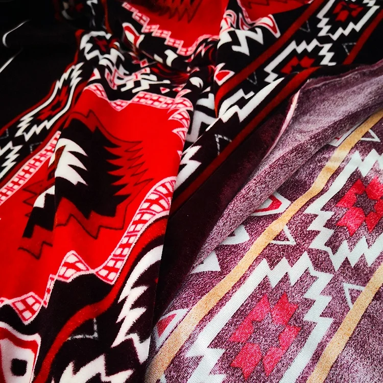 Best price wear resistant printed polyester weft knitted fabric for carpet