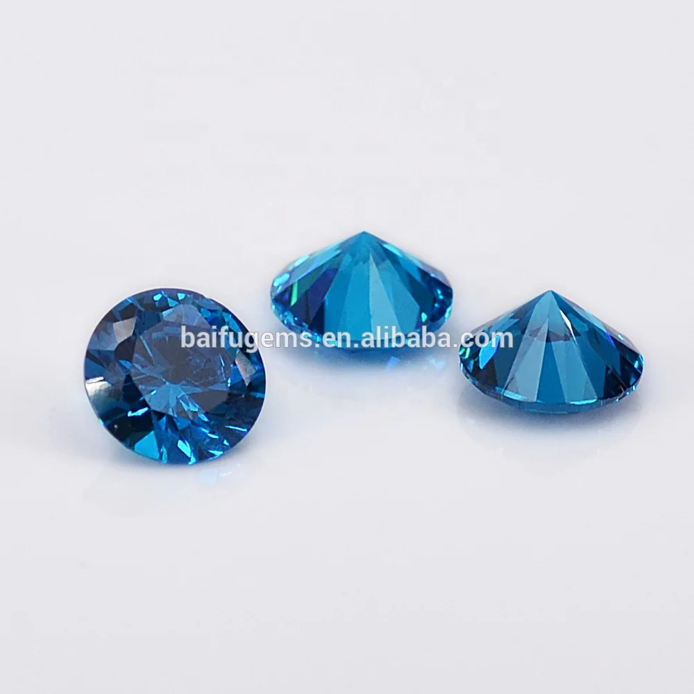 Top quality manufacturer price Hearts and Arrows synthetic diamond dark quamarine cut cubic zirconia for jewelry