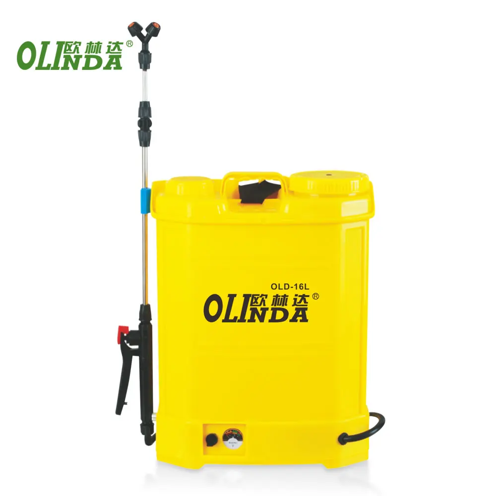 Olinda brand china best price customized service fruit tree lawn garden 16 liters portable yellow sprayer agricultural