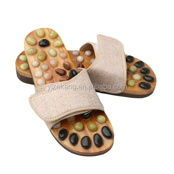 Новый дизайн, акупунктурная обувь, массажные тапочки для ног/каменные массажные тапочки