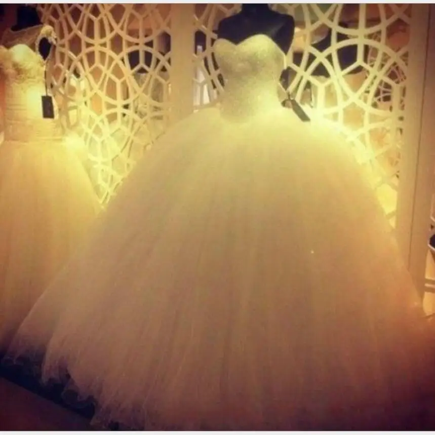 NE034 Plus Size Puffy Princess Ball Lace Wedding Dress 2023 Bling Bridal Gown Robe de Marier Bruidsjurken Wedding Dresses