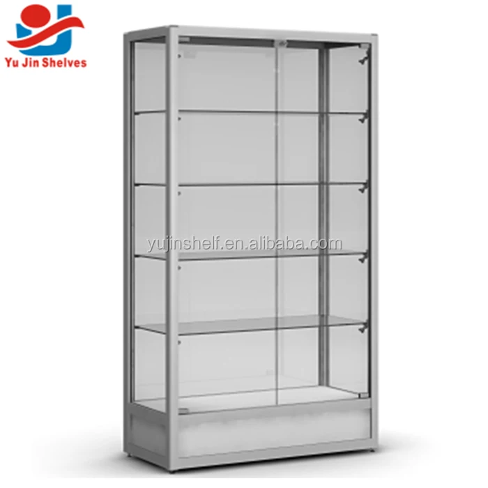 Light up glass display cabinets, glass showcase for cell phone store