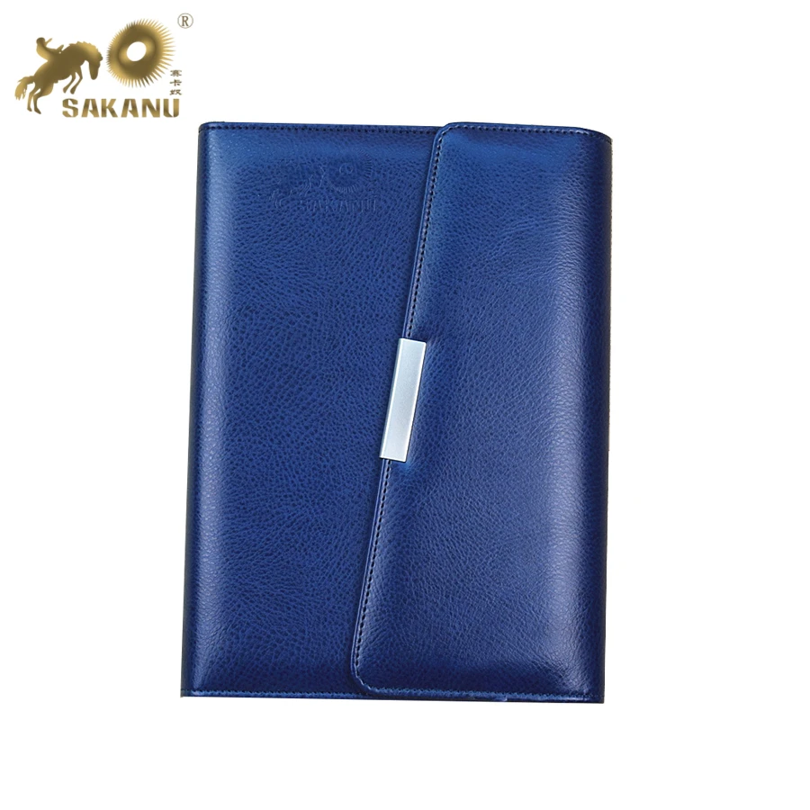 Деловой дневник из искусственной кожи, складной журнал, записная книжка с портативным зарядным устройством