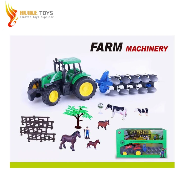 Farmer Farm Tractor Planting Machine Sprinkler Inertia Model Engineering Car Set