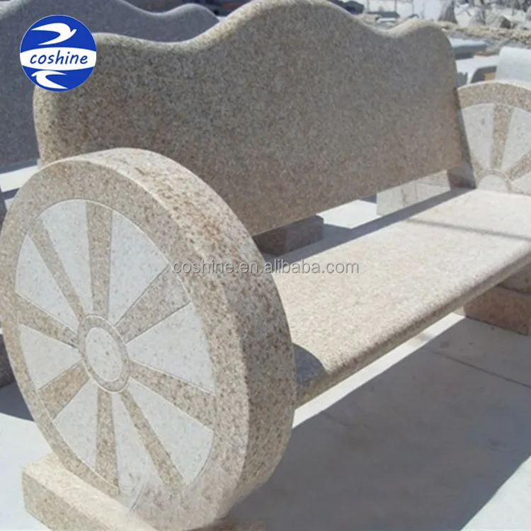 Granite Stone Park Benchs With Backrest