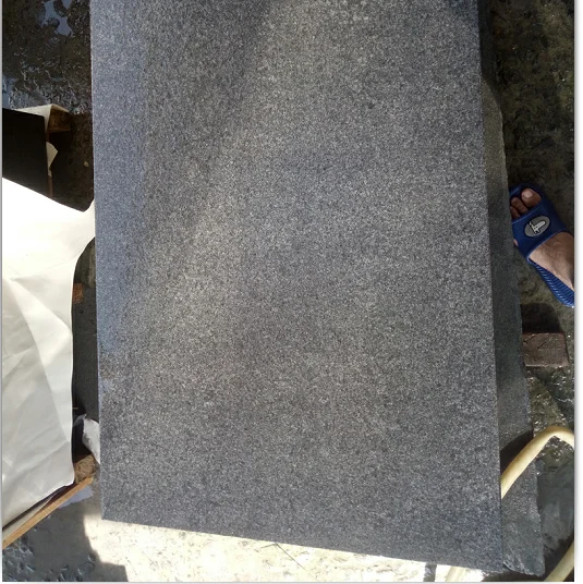China nature flamed g654 dark grey granite paver stone with low price