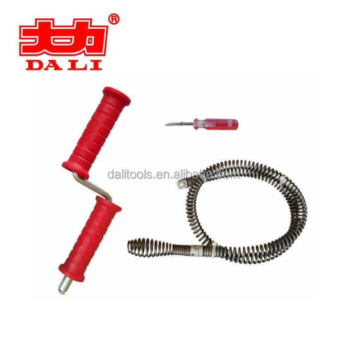 Snake steel pipe drain cleaning tools